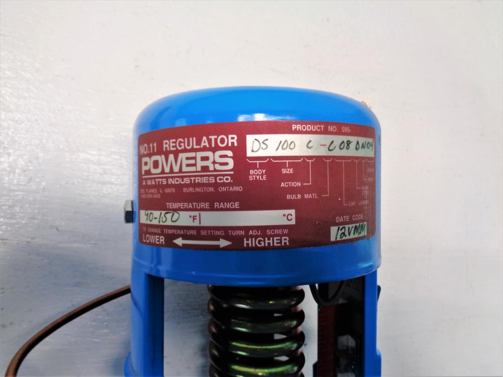Powers 1" NPT #11 Double Seat Balanced Valve Regulator 595-DS100C-C08DN04